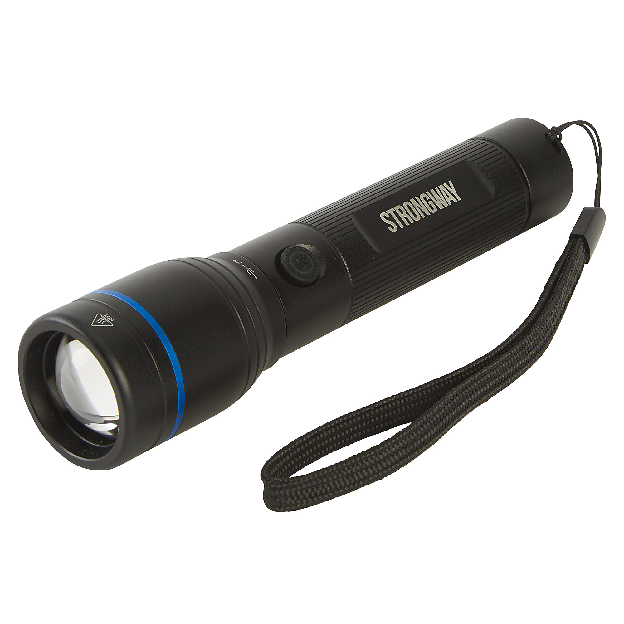 Strongway Twist-Focus Rechargeable LED Flashlight, 2000 Lumens, LED, 20 Watts, IP44 Waterproof